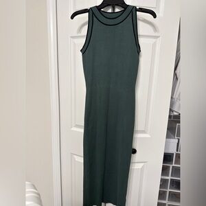 Workshop Republic Clothing Dark Green Midi Dress